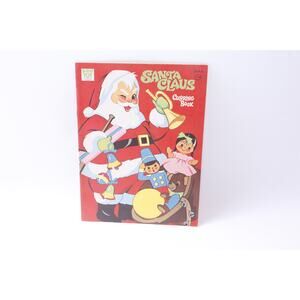 Santa Claus, Coloring Book, Whitman, Christmas, Holiday, Toys, Vintage,